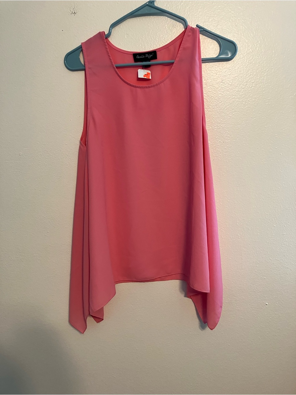 Charlie Paige Pink Layered Chiffon Sleeveless Camisole